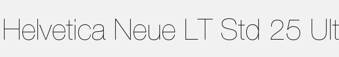 Helvetica Neue LT Std 25 Ultra Light